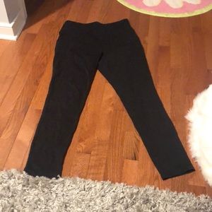 Black leggings with thick waist line